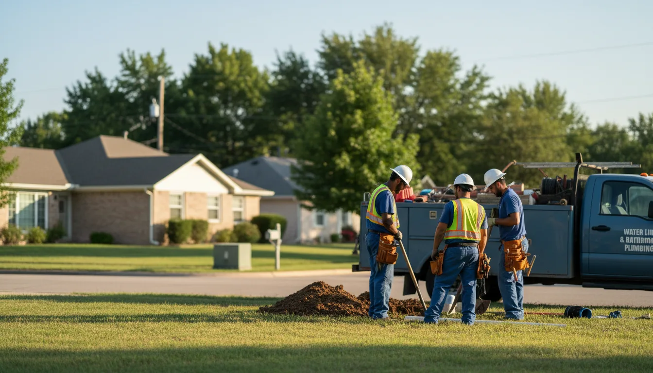 Residential water line and bathroom plumbing service in Fort Polk, LA